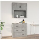  Stenska omarica betonsko siva 80x33x80 cm inženirski les | Shoptok.si