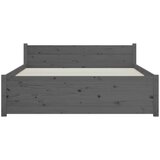  Za krevet od masivnog drva sivi 135x 190 cm 4FT6 bračni | shoptok.hr
