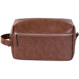 INF Moška toaletna torba, potovalna torba za pranje iz PU usnja z ročajem DarkBrown, (22104824) | Shoptok.si