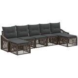 vidaXL Vrtna sedežna garnitura 7 pcs Siva poli ratan, (5000270501) | Shoptok.si