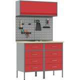  Set radnih ormarića s ladicama s policom 5 pcs Crvena | shoptok.hr