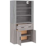  Visoka omara siva sonoma inženirski les, (20654647) | Shoptok.si