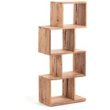 Kave Home Regal iz masivnega tika v naravni barvi 55x132x30 cm Aroba – | Shoptok.si