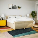  Krevet s oprugama i madracem krem 200 x 200 cm od tkanine | shoptok.hr