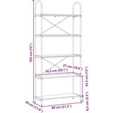 vidaXL Knjižna polica Dimljeni hrast 80 x 30 x 183 cm Konstruiran les | Shoptok.si