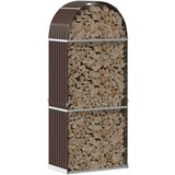  Držač za cjepanice smeđi 80x45x190 cm od pocinčanog čelika | shoptok.hr