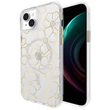 CASE-MATE Ovitek združljiv z MagSafe za iPhone 15 Plus z dizajnom Floral Gems, Zlata, (5000189266) | Shoptok.si