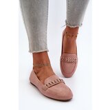Boto Shiny Women's Moccasins with Chain Pink Aredilla | Shoptok.si