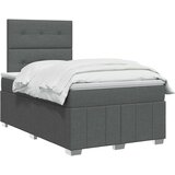  Boxspring krevet s madracem Tamnosiva 120 x 190 cm Tkanina | shoptok.hr
