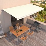 vidaXL Ročno zložljiva tenda 600x350 cm krem Cene
