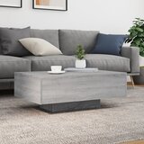  Stolić za kavu s LED svjetlima siva boja hrasta 85x55x31 cm | Eponuda.com