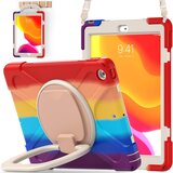 NIKCORP Ovitek za iPad 10.2 9/8/7, robusten trislojen ovitek z vrtljivim stojalom in ročajem, odporen na udarce, moder-črn, (5000139016) | Shoptok.si