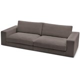 Bobochic Paris Sivorjava sedežna garnitura iz rebrastega žameta 274 cm Leonard – | Shoptok.si