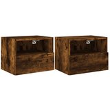  The Living Store Stenske TV omarice 2 kosa dimljeni hrast 40x30x30 cm inž. les - TV Stenska Omarica, (21499209) | Shoptok.si