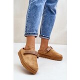 Boto Women's Slippers Insulated With Fur On Platform Camel Azida | ePonuda.com