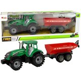  Zeleni traktor sa crvenom prikolicom Fractal | shoptok.hr