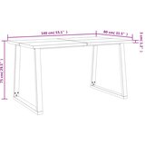  Blagovaonski stol sa živim rubom 140x80x75 cm od drva bagrema | shoptok.hr