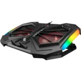 Za notebook gaming RAMPAGE 15"-17"Addison AD-RC11 SPIDER black, ventilator 2x, USB 2x, RGB