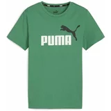 Puma ESS + 2 COL LOGO TEE Majica za dječake, zelena, veličina