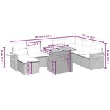  9-dijelni set vrtnih sofa s jastucima bež od poliratana | shoptok.hr