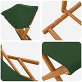  Ležaljka 4 pcs 3 Pozicija Čvrsto drvo eukaliptusa Zelena | shoptok.hr