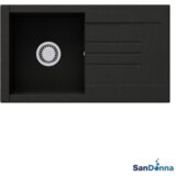 Sandonna Granitna sudopera ARONA 76x44cm Crna mat | ePonuda.com