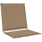  Jastučići za sjedenje i leđa 4 pcs Sivosmeđa 47 x 45 x 2 cm | shoptok.hr
