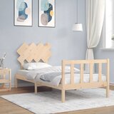 Maison Chic Posteljni okvir - Enojna postelja - Postelja za odrasle brez vzmetnice 90x200 cm trdna borovina-J6749, (21763283) | Shoptok.si