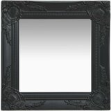 vidaXL Stensko ogledalo v baročnem stilu 40x40 cm črno, (20802550) | Shoptok.si