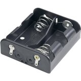Goobay 45834 nosilec baterij 2x Baby (C) spajkalni priklop (D x Š x V) 62 x 56 x 23mm Držalo za baterije L za 2 Baby bateriji (D x Š x V) 62 x 56 x 23, (20641652) | Shoptok.si