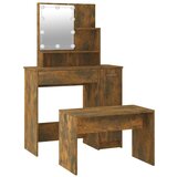  Set toaletnog stolića LED boja hrasta od konstruiranog drva | shoptok.hr