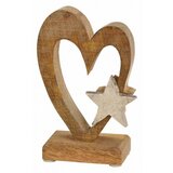 Mango srce sa zvezdicom wood/metal 10x6x15cm ( 10025570 ) Cene