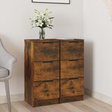  Komode 2 kom boja dimljenog hrasta 30x30x70cm konstruirano drvo | shoptok.hr