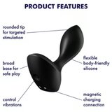 Satisfyer analni čep Backdoor Lover, crni | shoptok.hr