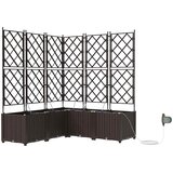  Vrtna saksija 5 pcs Smeđa 120 x 120 x 142 cm Plastika | Eponuda.com