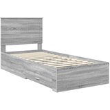  Konstrukcija postelje Siva Sonoma 90 x 200 cm Konstruiran les, (5000103291) | Shoptok.si