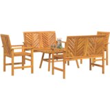 vidaXL 5-dijelni vrtni lounge set od masivnog bagremovog drveta | shoptok.hr
