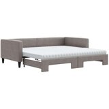  Izvlečna dnevna postelja z vzmetnicami taupe 100x200 cm blago | Shoptok.si