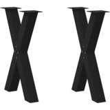  Noge za blagovaonski stol u obliku slova X, 2 kom, crne, 50 x (72-73) cm, čelik | Eponuda.com