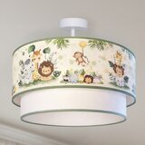  Brilagi-LED Dečiji nadgradni plafonski luster BOBO 1xE27/10W/230V Ø40 cm krem./zel./džungla | Eponuda.com