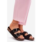 Boto Women's Sandals With Buckles On Cork Sole Black Sercele | Shoptok.si