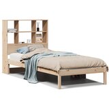 vidaXL Knjižna postelja brez vzmetnice bela 75x190 cm trdna borovina Cene