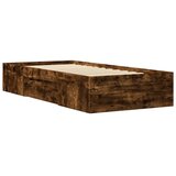  Okvir kreveta bez madraca dimljena boja hrasta 90x200 cm drveni | shoptok.hr