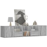 vidaXL Kutni ormarić siva boja hrasta 200x40x45 cm konstruirano drvo Cijene
