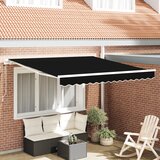 vidaXL ročna retraktibilna tenda črna 350x250 cm | Shoptok.si