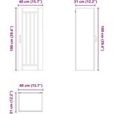 vidaXL Stenska kuhinjska omarica z vrati Umetni hrast 40 x 31 x 100 cm | Shoptok.si