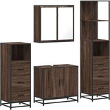 vidaXL 4-dijelni set kupaonskog namještaja boja smeđeg hrasta drveni | shoptok.hr