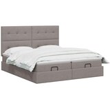  od pjene s madracem i LED-om Sivosmeđa 160 x 200 cm - Sivosmeđa 160 x 200 cm Prošiveno gumbima | shoptok.hr