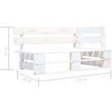  Sedežna garnitura iz palet 6-delna z blazinami bela borovina, (20972545) | Shoptok.si