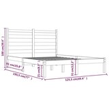  Posteljni okvir bel iz borovine 120x190 cm 4FT, (20902694) | Shoptok.si